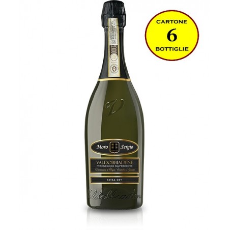 Valdobbiadene Prosecco Superiore DOCG Spumante Extra-Dry - Moro Sergio (cartone da 6 bottiglie)