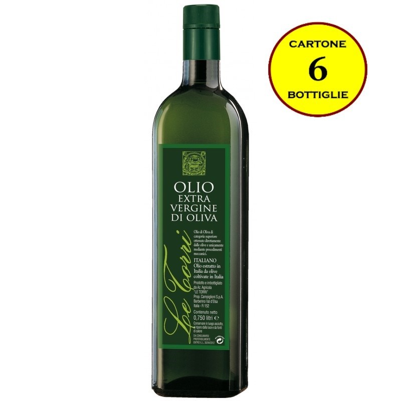 Olio extra vergine di Oliva Turri 100% italiano nuova campagna 2023 (6  bottiglie x 1