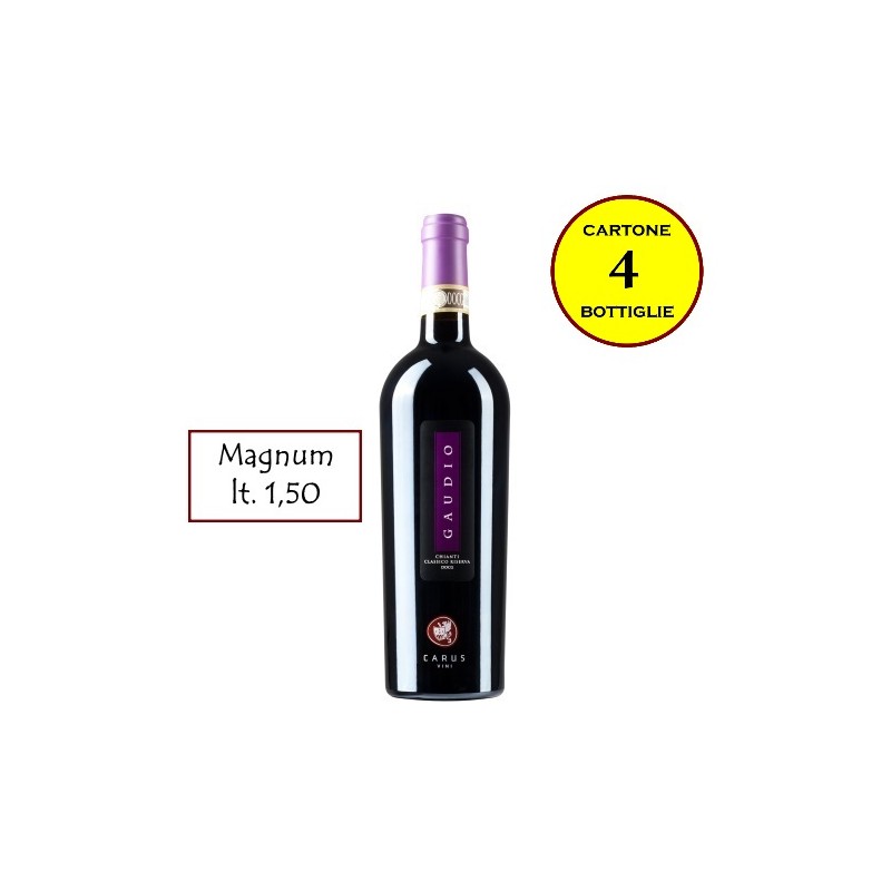 Chianti Classico DOCG Gran Selezione 2012 MAGNUM lt. 1,5 "Gàudio" - Carus Vini (cartone 4 bottiglie)
