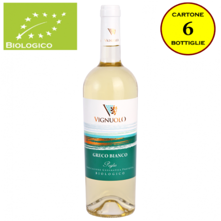Greco Bianco Puglia IGP Biologico "Vignuolo" - La Cantina di Andria (cartone da 6 bottiglie)