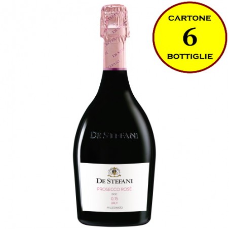 Prosecco Rosé DOC Brut Millesimato "0.15" - De Stefani (cartone da 6 bottiglie)
