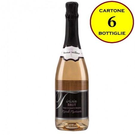 Spumante Brut Rosé Metodo Martinotti "Tirisin" - Cantina Pierino Vellano (cartone da 6 bottiglie)