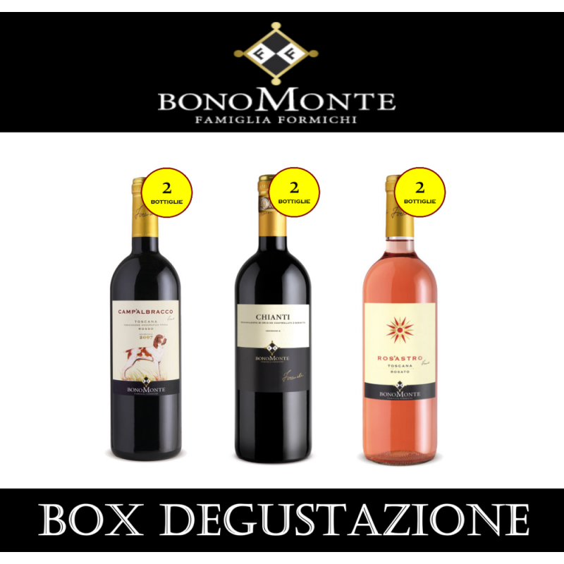 Cartone degustazione Bonomonte (cartone da 6 bottiglie) Cartone degustazione Bonomonte (cartone da 6 bottiglie)