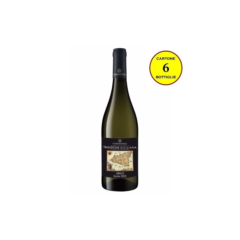 Grillo Sicilia DOC "Tradizione Siciliana" - Costantino Wines (cartone da 6 bottiglie)