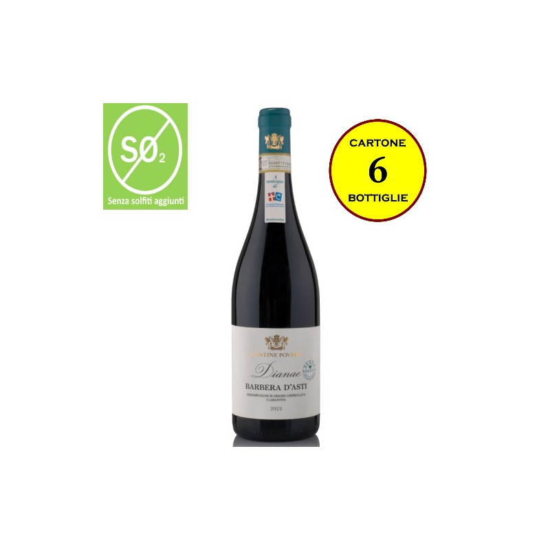 Barbera d'Asti DOCG "Dianae" (senza solfiti aggiunti) - Cantine Povero
