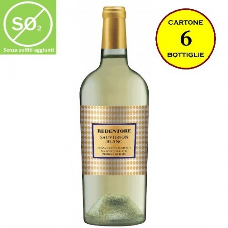 Sauvignon Blanc TreVenezie IGT Linea Redentore (senza solfiti aggiunti) - De Stefani (cartone da 6 bottiglie)
