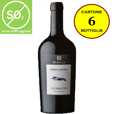 Catarratto Terre Siciliane DOC "Anima Antica" Senza Solfiti Aggiunti - Di Bella Vini (cartone da 6 bottiglie)