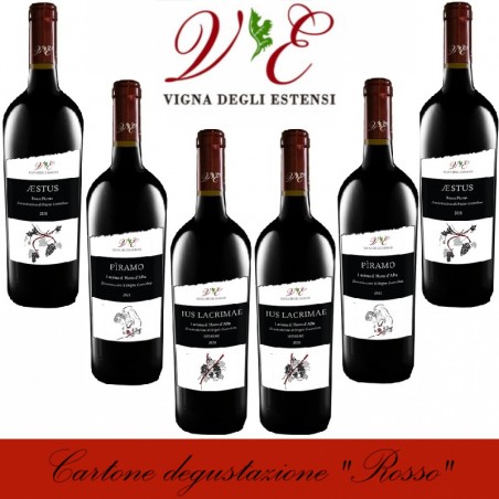 Cartone degustazione "Rosso" - Vigna degli Estensi (cartone da 6 bottiglie)